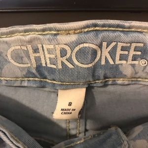 girls size 8 flowery jeans